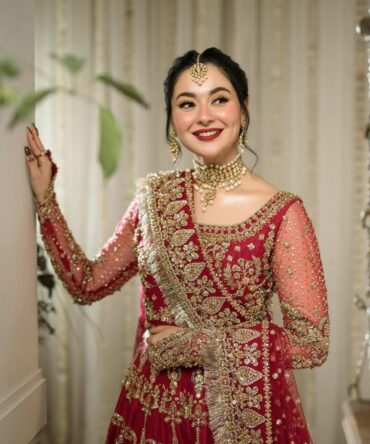 Embrace Elegance in Our Stunning Red Bridal Maxi