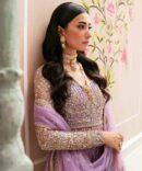Hand-Embellished Net Pishwas with Korean Raw Silk Sharara and Sequined Dupatta