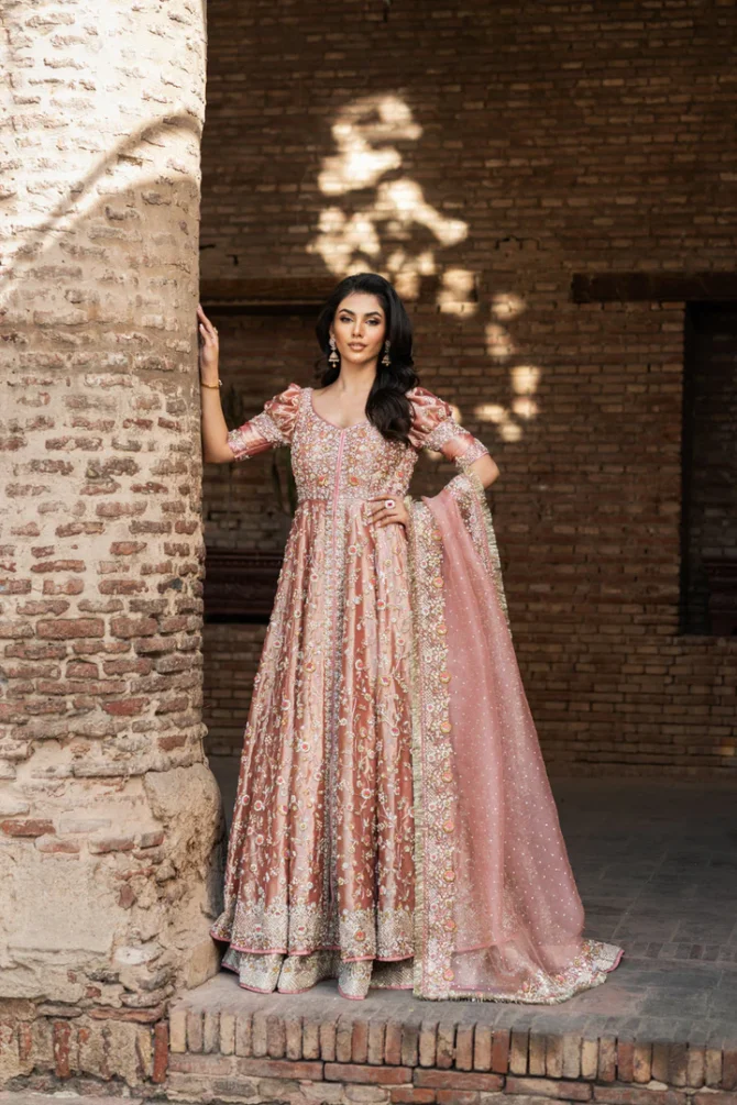 Pakistani Bridal Dress in Pishwas and Lehenga Style