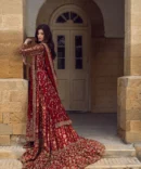 Red Bridal Lehenga and Kameez Pakistani Wedding Dress
