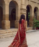 Red Bridal Lehenga and Kameez Pakistani Wedding Dress