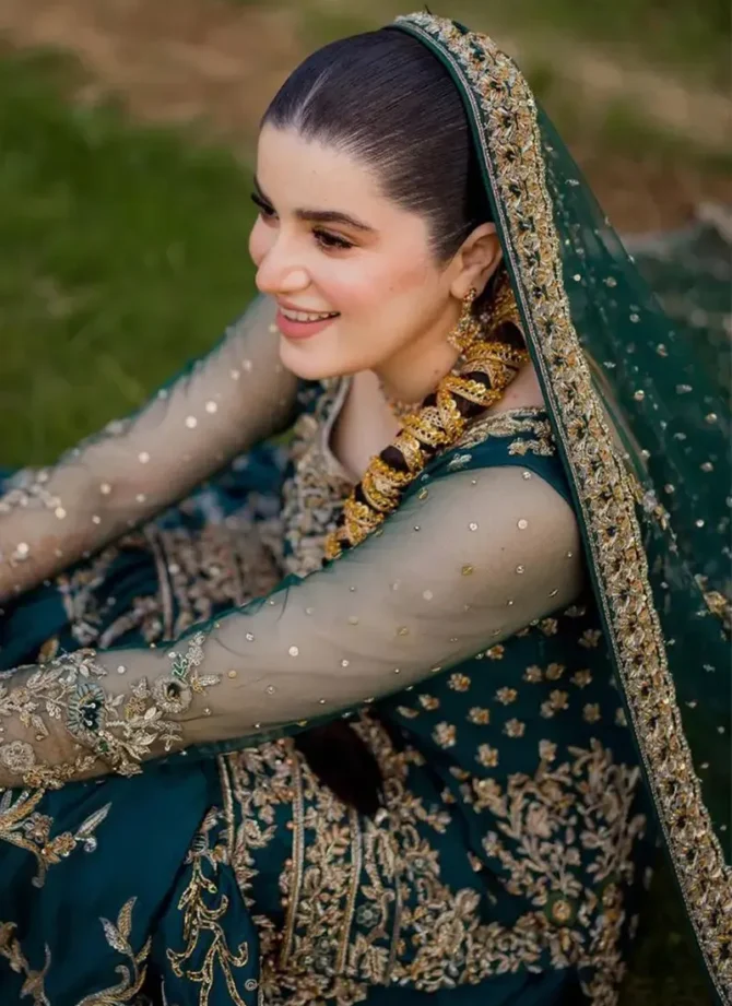 Radiant in Green 🌿 Bridal Sharara Dreams for Mehndi