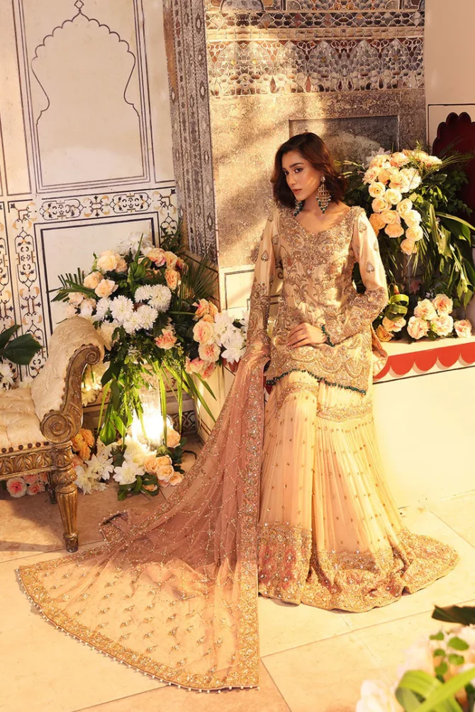 Royal Pakistani Bridal Gharara with Kameez and Dupatta FOR Nikkah