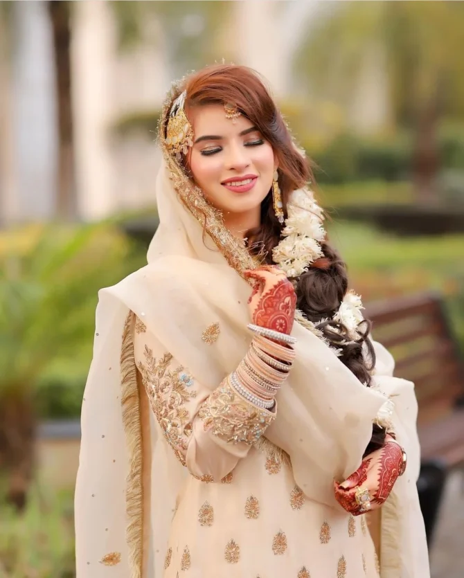Bridal Gharara Dress for Nikah Elegant Hand Embroidered Ensemble