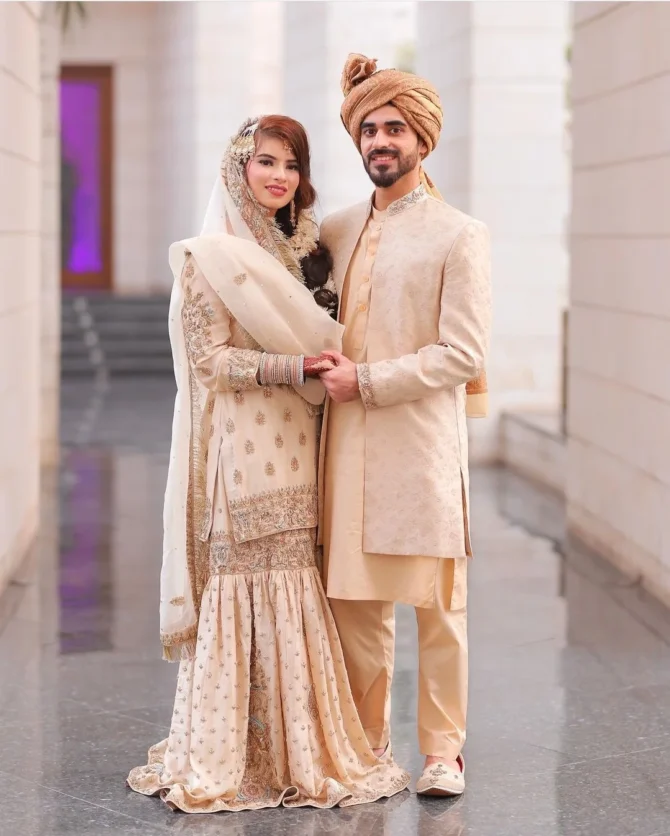 Bridal Gharara Dress for Nikah Elegant Hand Embroidered Ensemble