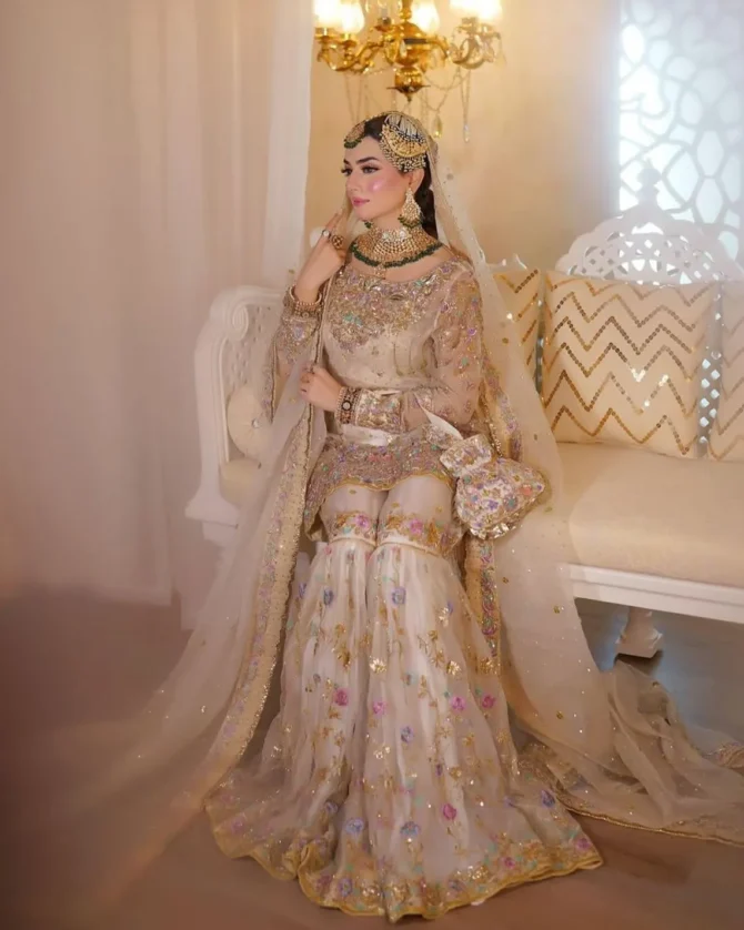 White nikah gharara | Nikah gharara outfit