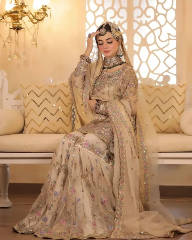 White nikah gharara | Nikah gharara outfit